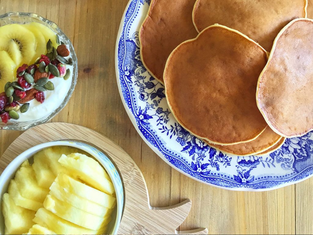 Recette Pancakes healthy bananes & fromage blanc Caro In The Sixties