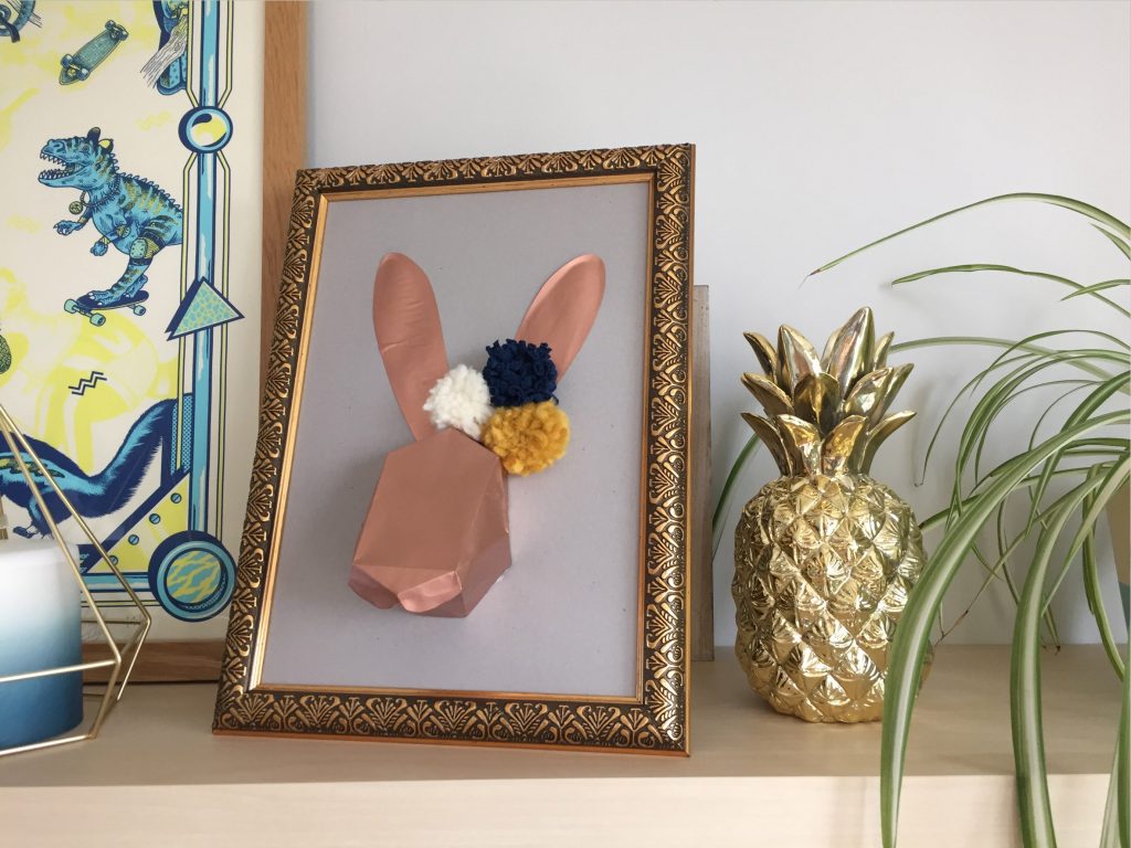 MÉGACRÉA Maquette En Carton Trophée Lapin – 23,5 X 50 X 22 Cm, DIY Créatif Pour Enfant Et Adulte