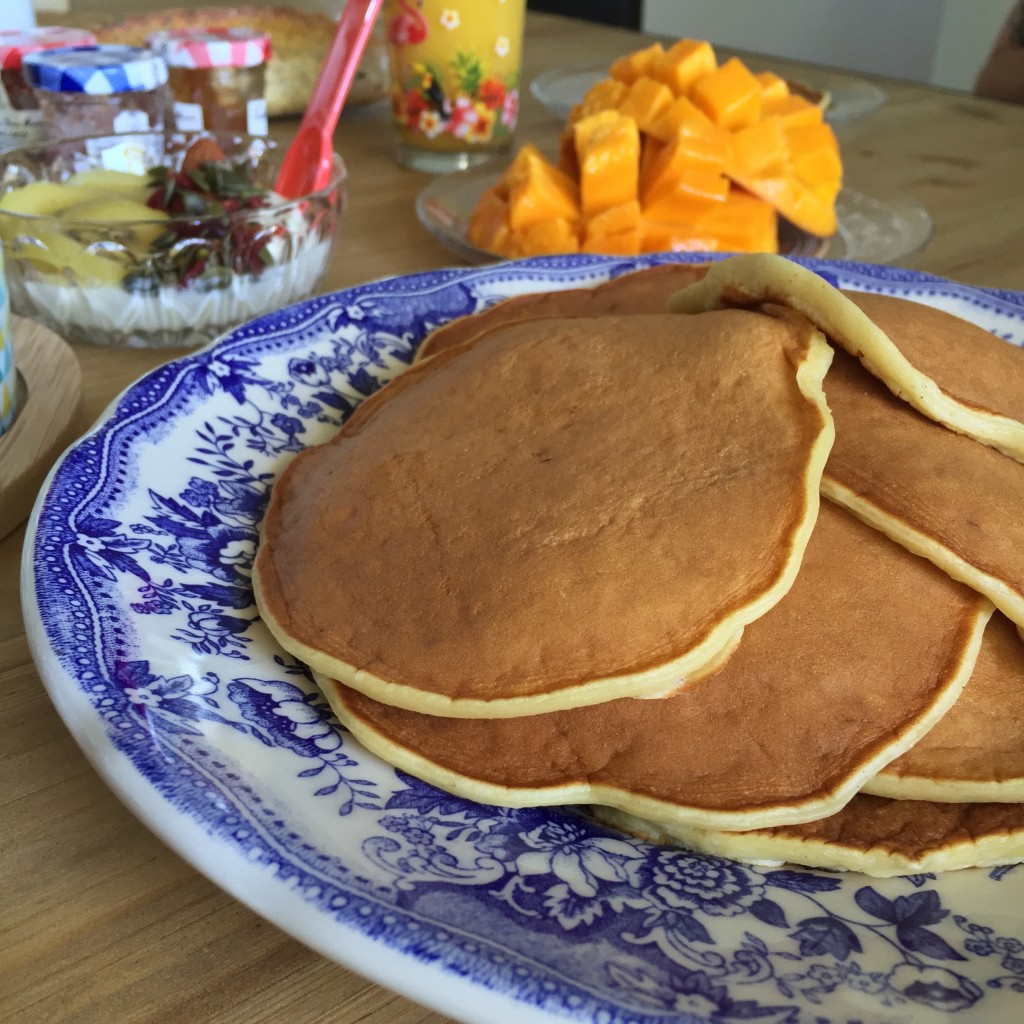 pancakes bananes fruits